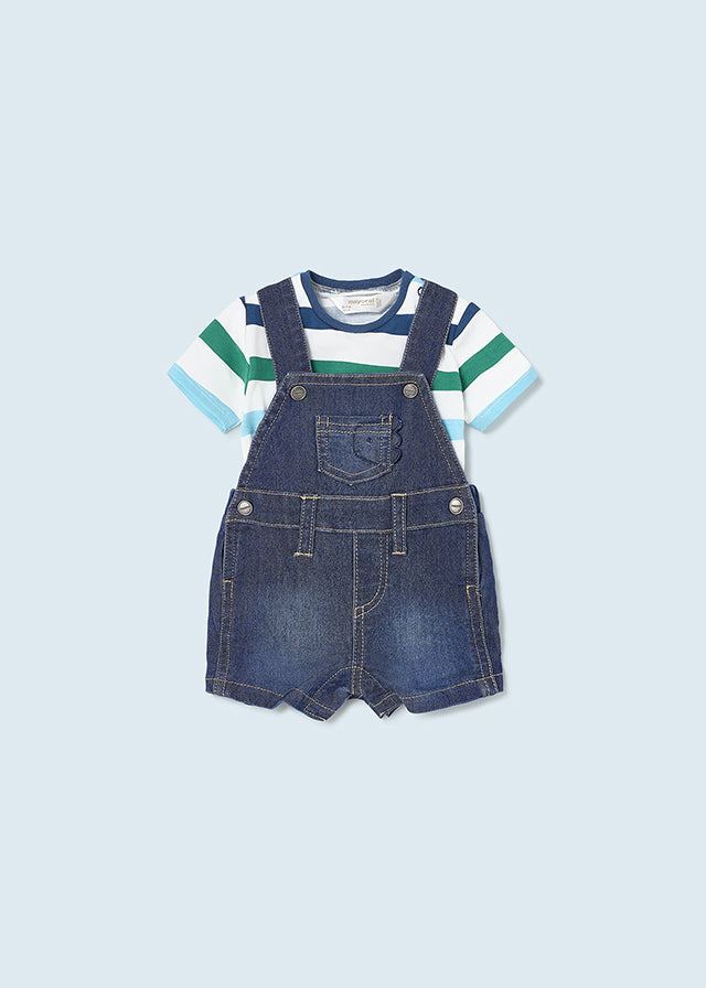 Mayoral Baby Boy Denim Dungarees & Top 1628