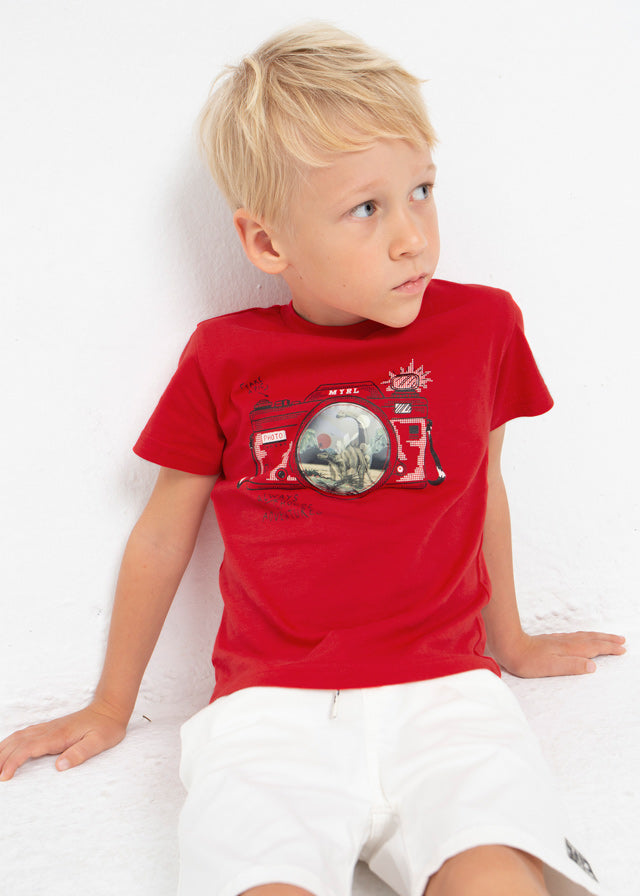 Mayoral Boy SS23 Red Camera T-shirt 3003