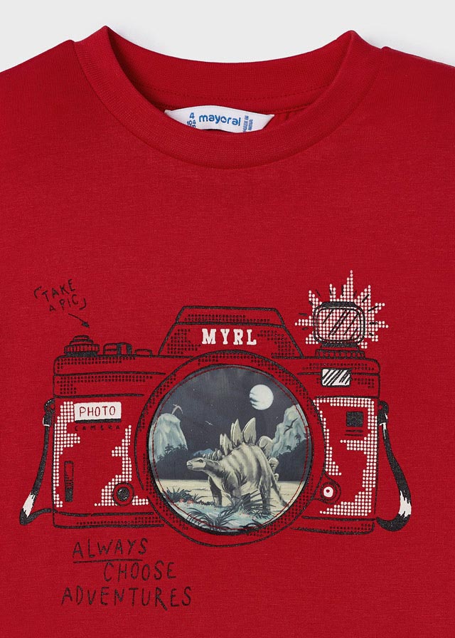 Mayoral Boy SS23 Red Camera T-shirt 3003