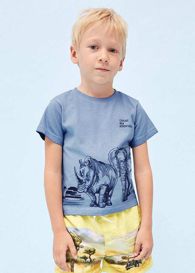 Mayoral Boy Blue Wildlife T-Shirt 3011