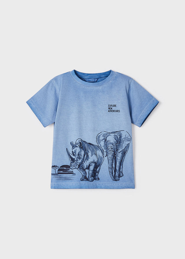 Mayoral Boy Blue Wildlife T-Shirt 3011