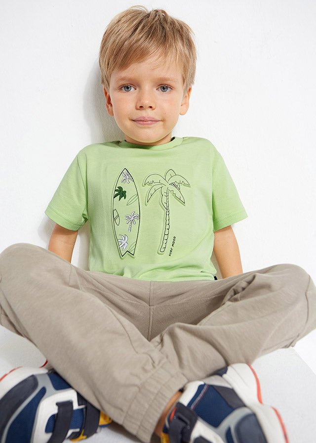 Mayoral Boy Neon Green Surf T-shirt 3019