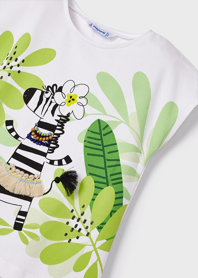 Mayoral Girl SS23 White Printed Legging Set 3069/3776