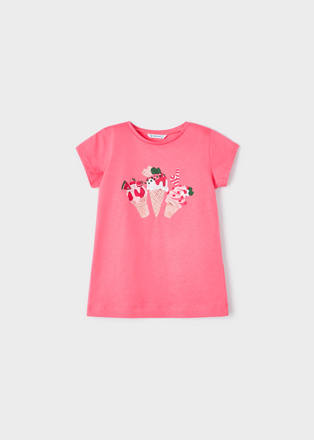 Mayoral Girl SS23 Pink Heart Print Legging Set 3070/3778