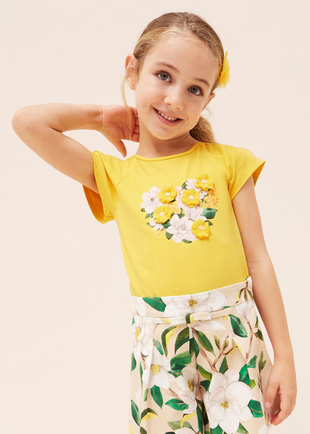 Mayoral Girl SS23 Lemon Floral Short Set 3071/3906