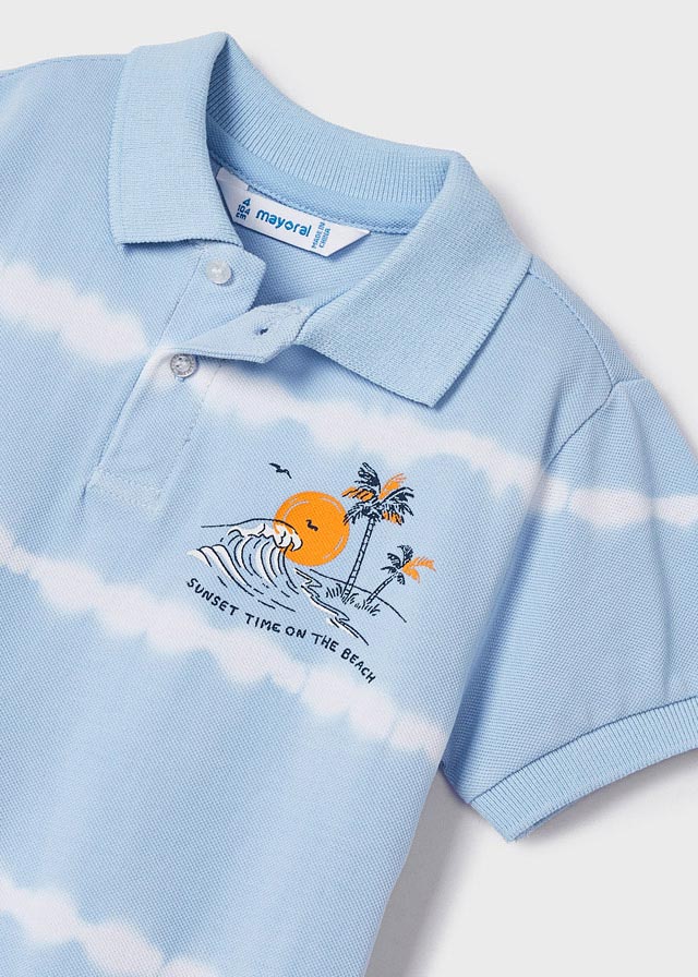 Mayoral Boy SS23 Pale Blue Polo & Short Set 3156/3238