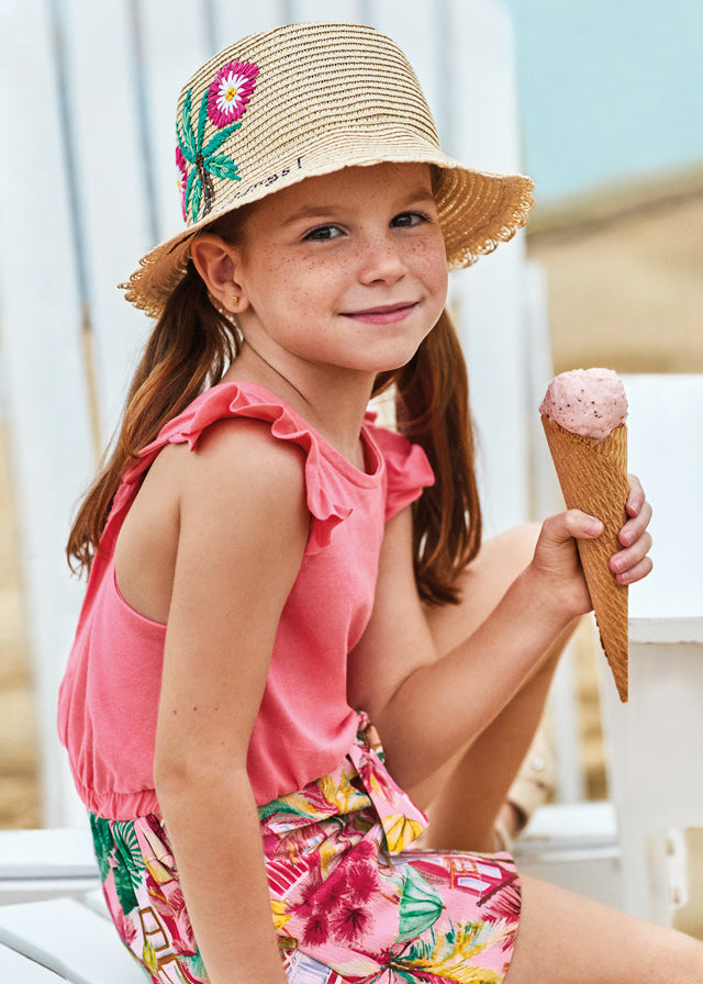 Mayoral Girl SS23 Peony Printed Short Set 3214