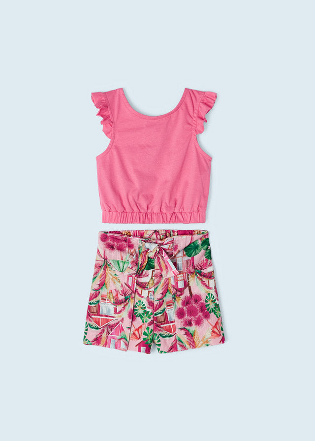 Mayoral Girl SS23 Peony Printed Short Set 3214