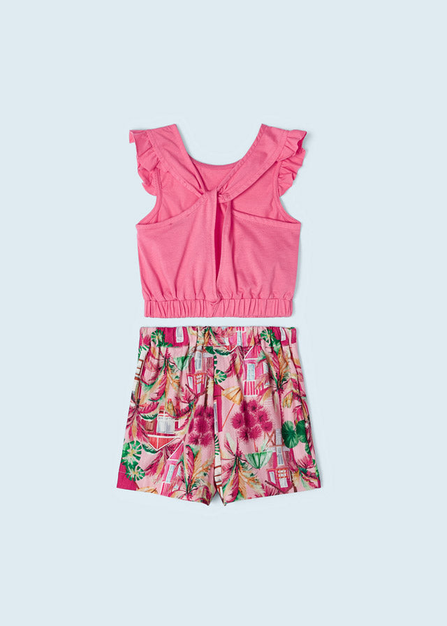 Mayoral Girl SS23 Peony Printed Short Set 3214