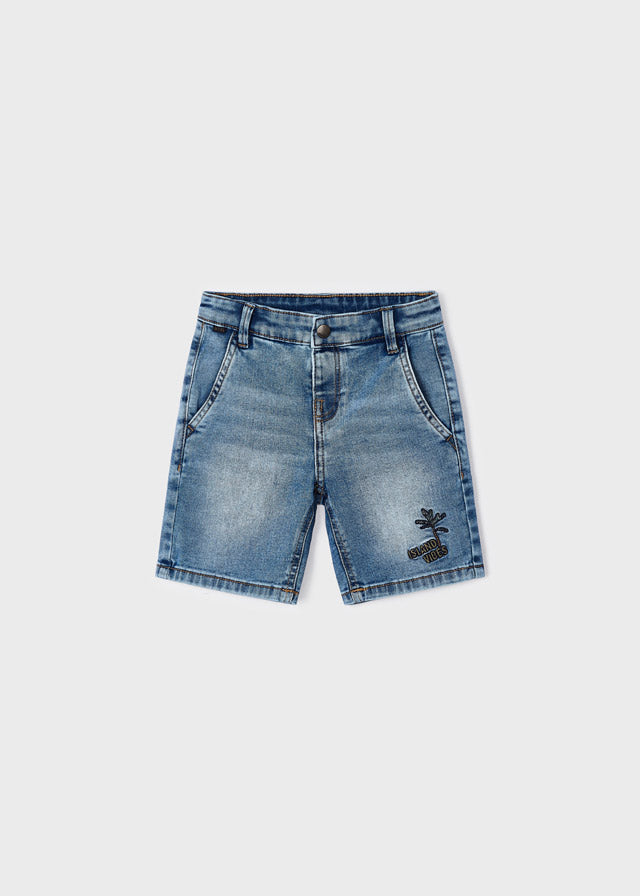 Mayoral Boy Light Denim Chino Shorts 3228