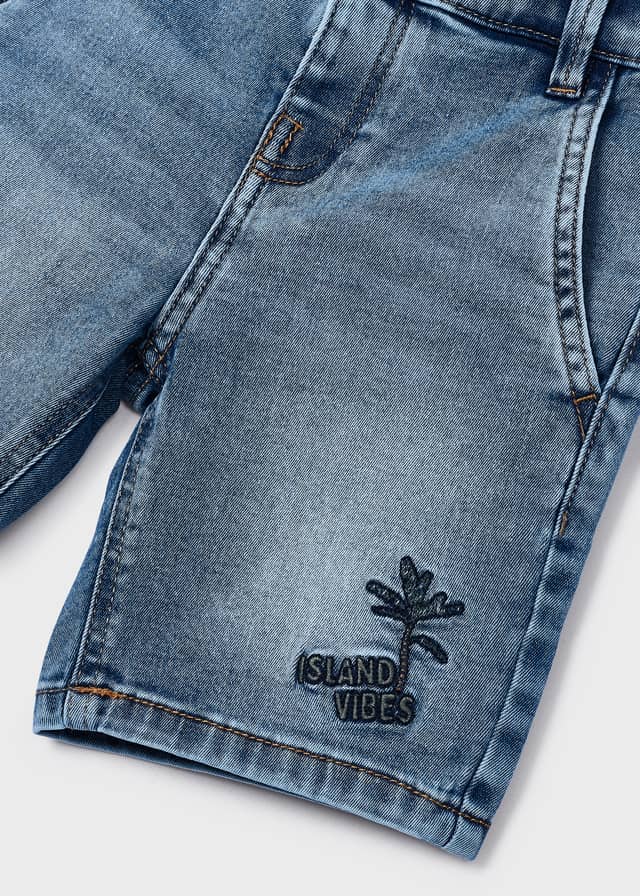 Mayoral Boy Light Denim Chino Shorts 3228
