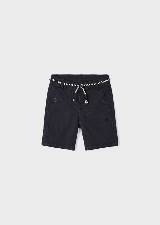 Mayoral Boy Black Bermuda Shorts with belt 3233
