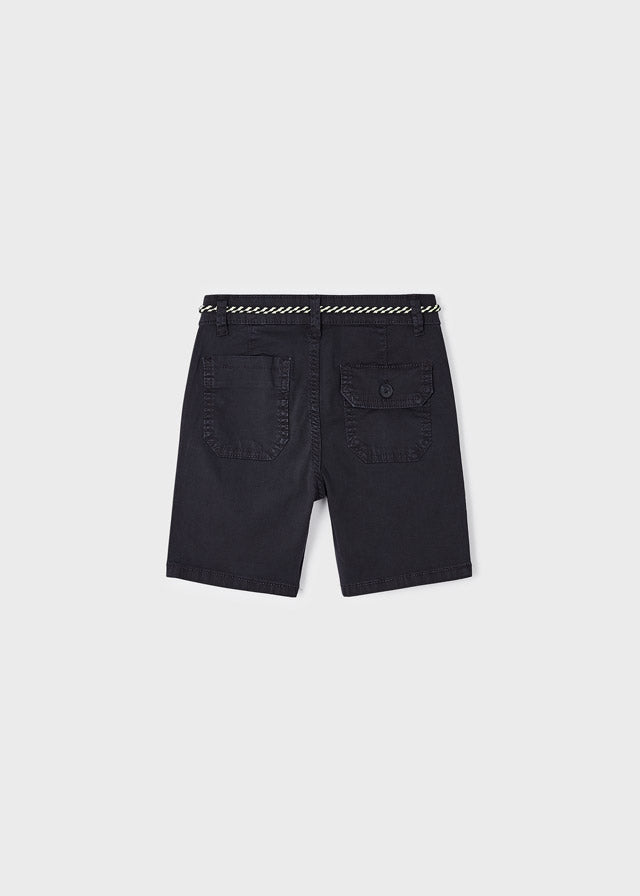 Mayoral Boy Black Bermuda Shorts with belt 3233