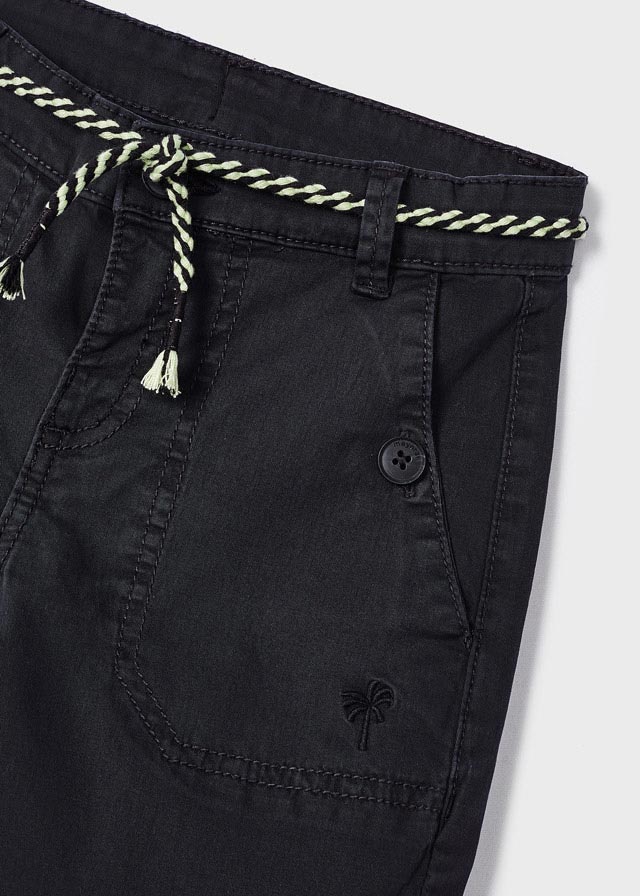 Mayoral Boy Black Bermuda Shorts with belt 3233