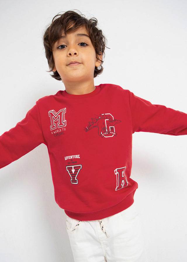 Mayoral Boy SS23 Red Dinosaur Sweater 3447