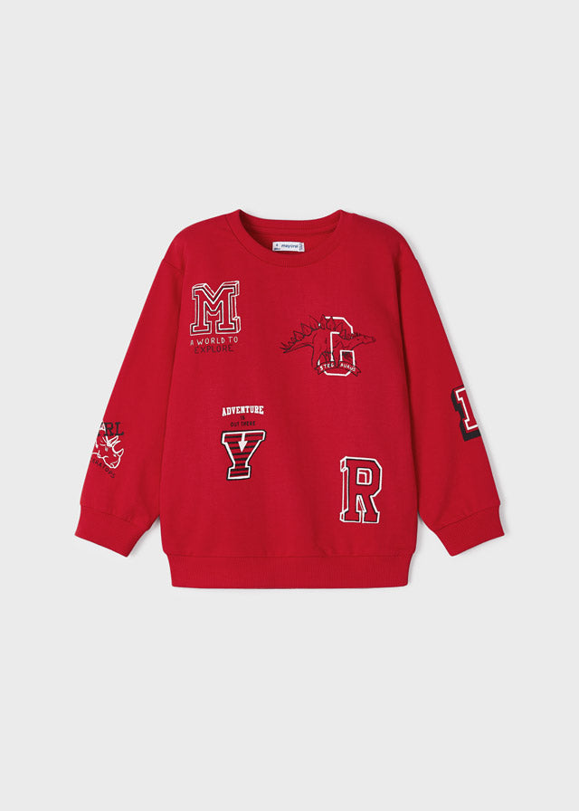 Mayoral Boy SS23 Red Dinosaur Sweater 3447