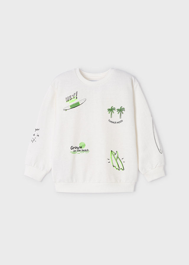 Mayoral Boy SS23 Cream Surfboard Sweater 3447