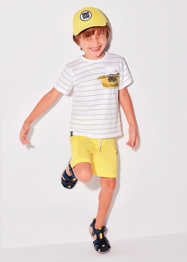 Mayoral Boy SS23 Lemon Safari Short Set 3675