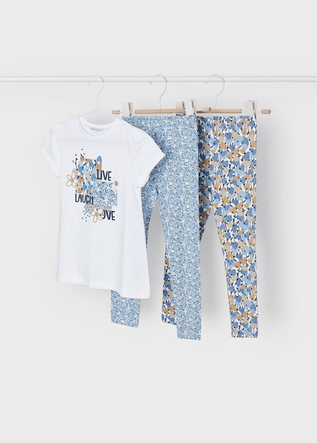 Mayoral Girl SS23 3pc Legging Set 3781