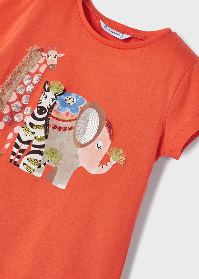 Mayoral Girl SS23 Orange Print Legging Set 3787