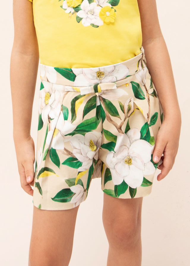 Mayoral Girl SS23 Lemon Floral Short Set 3071/3906