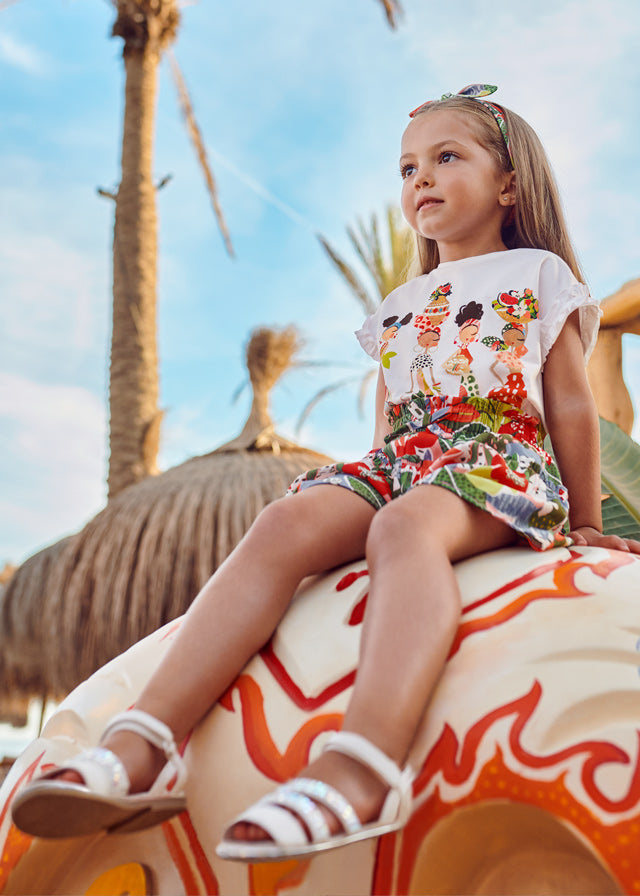 Mayoral Girl SS23 Printed Top & Skort Set 3063/3907