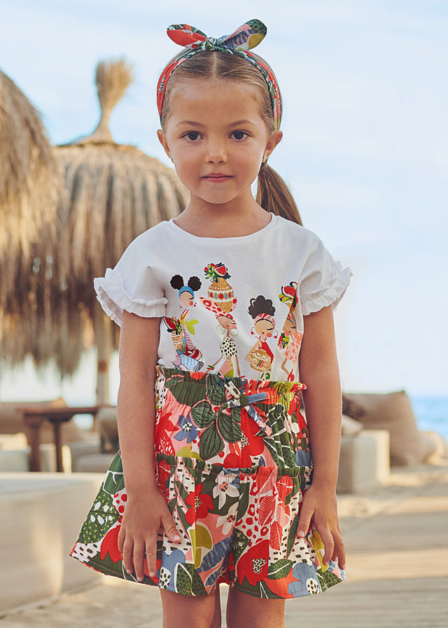 Mayoral Girl SS23 Printed Top & Skort Set 3063/3907