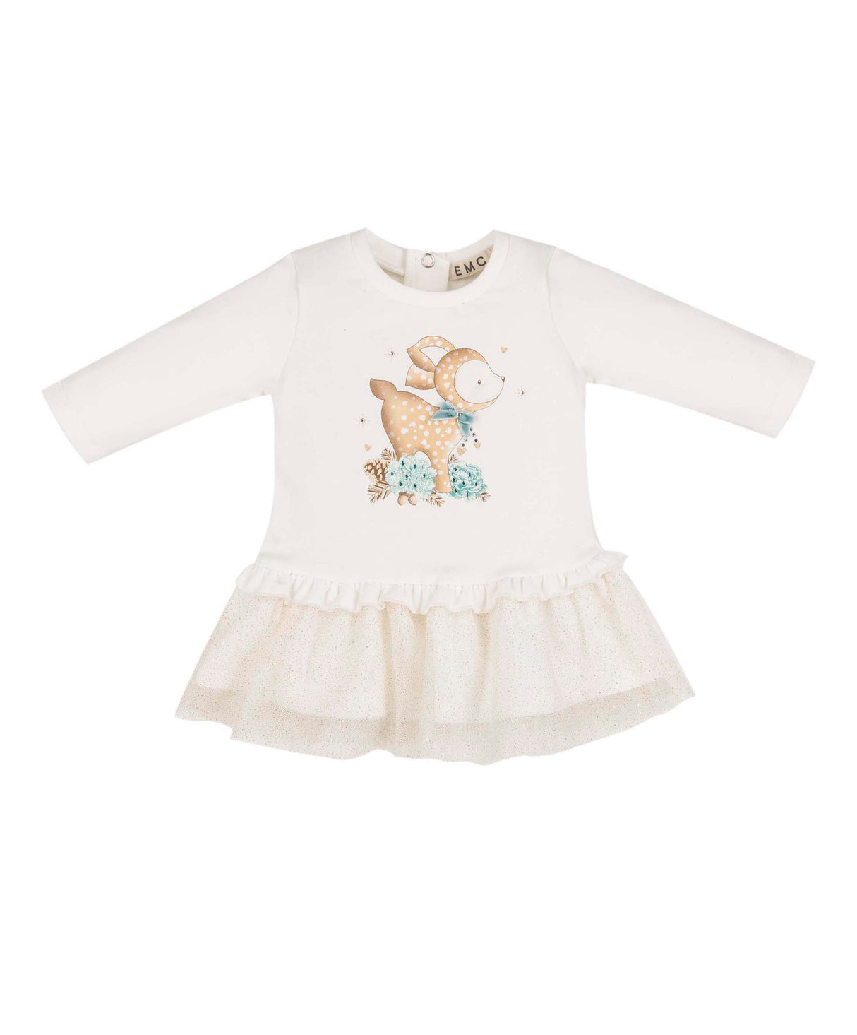 EMC Baby Girls Ivory Sparkle Tulle Dress 4667