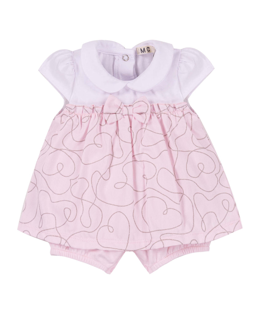 EMC SS23 Baby Girls Pink Romper Dress 7514