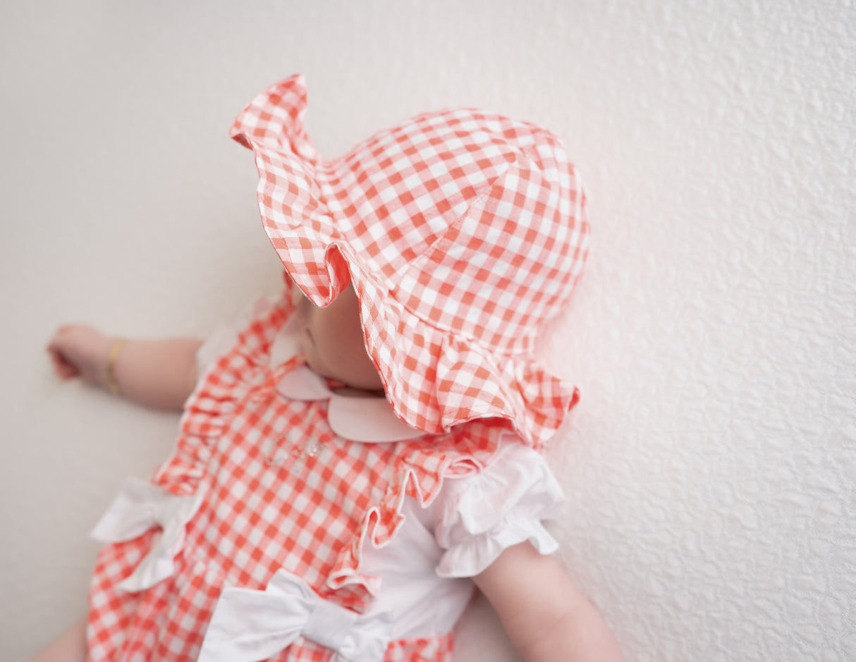 Little A By A Dee SS23 Happy Check Sunhat 3216