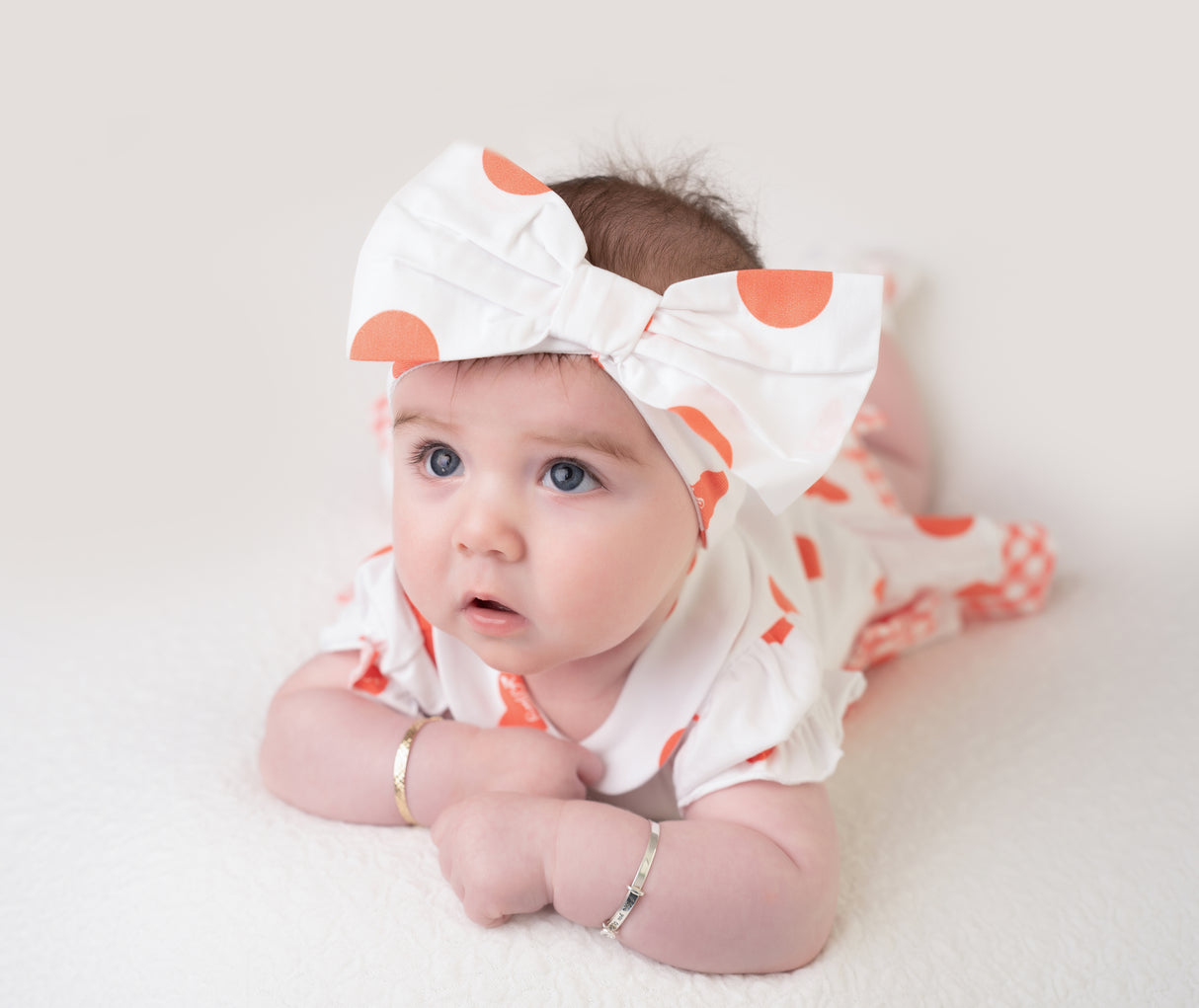 Little A By A Dee SS23 Harriette White Polka Dot Headband 3219