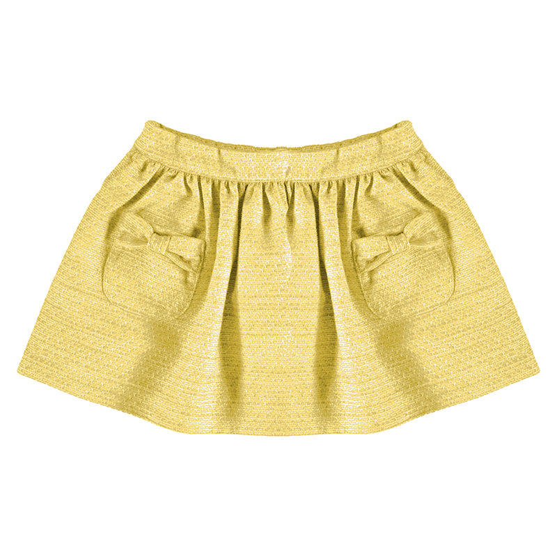 Mayoral Girl Yellow Tweed Skirt 3902