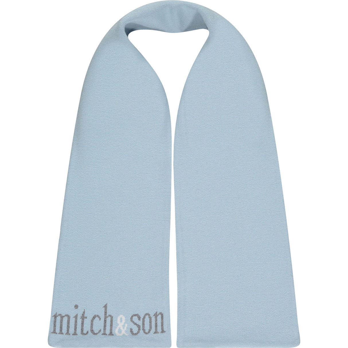Mitch & Son AW22 Elvis Blue & Grey Knitted Scarf 2419