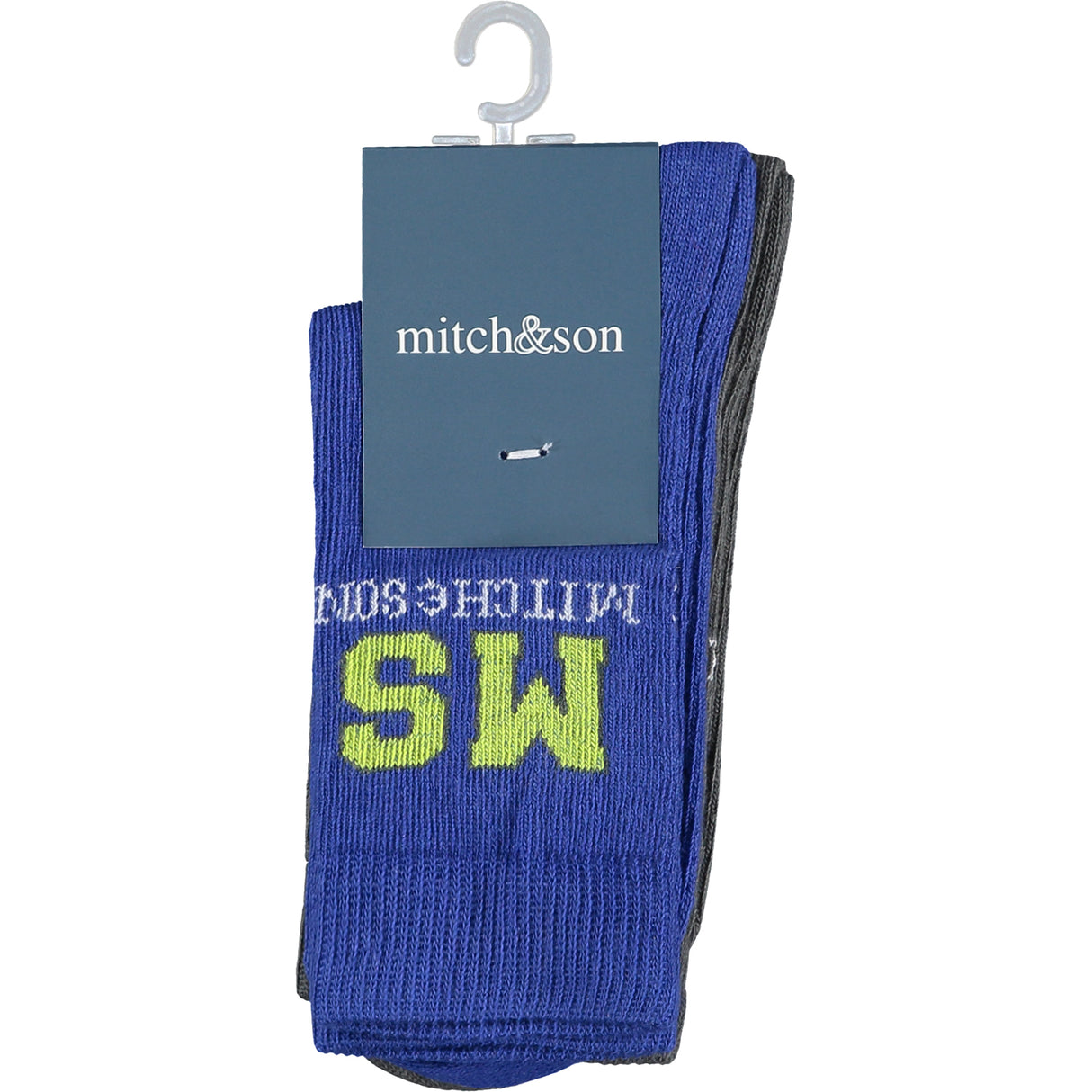 Mitch & Son AW22 Glen Royal Blue 2pk Socks 2614