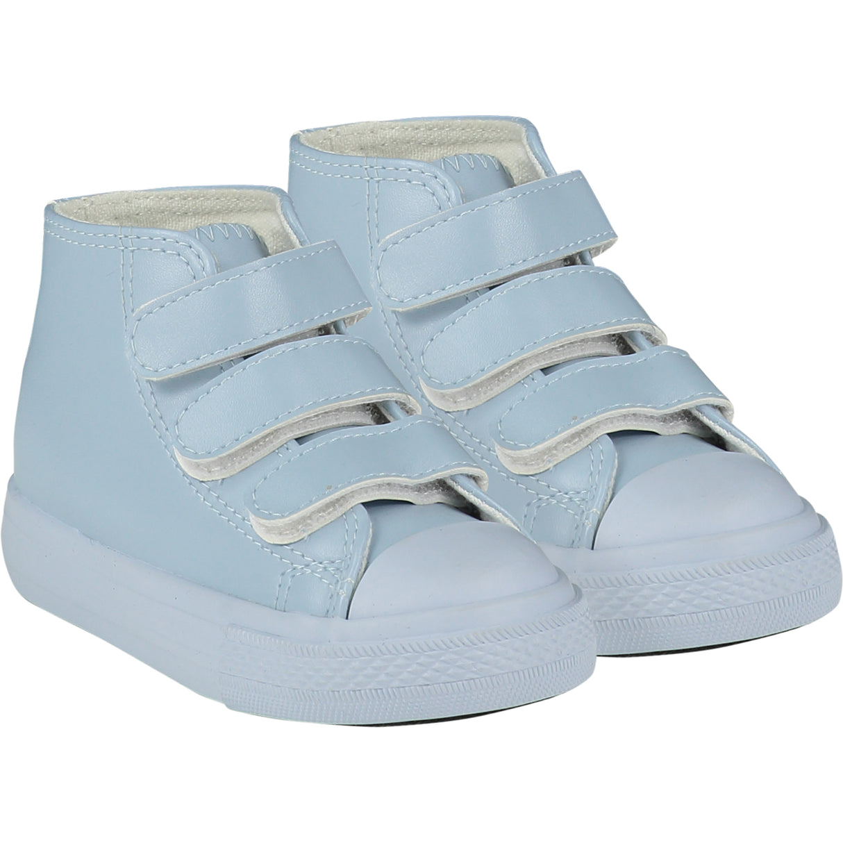 Mitch & Son Triple V Pale Blue Velcro High Tops 2911