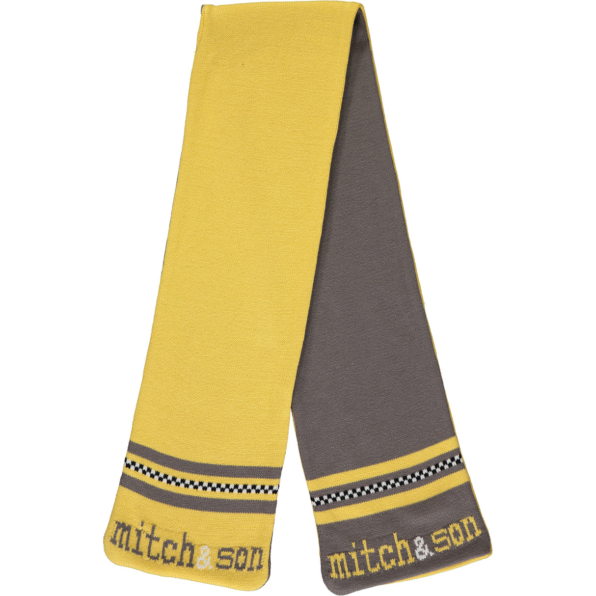 Mitch and Son Declan Mustard Taxi Knitted Scarf 1400S