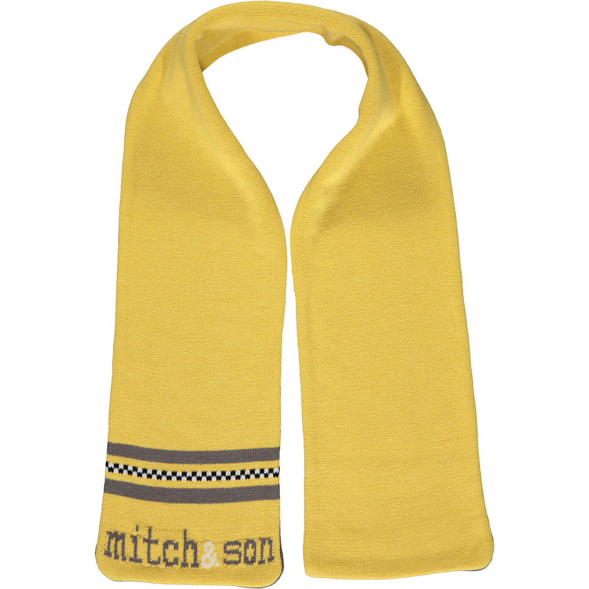 Mitch and Son Declan Mustard Taxi Knitted Scarf 1400S