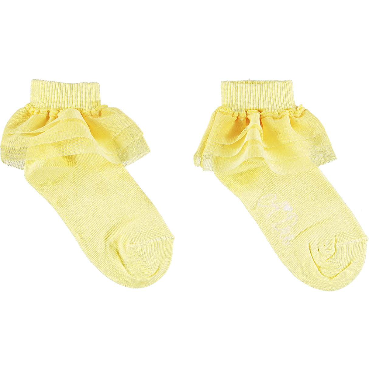 A Dee Osaka Lemon Frilly Ankle Socks 4920