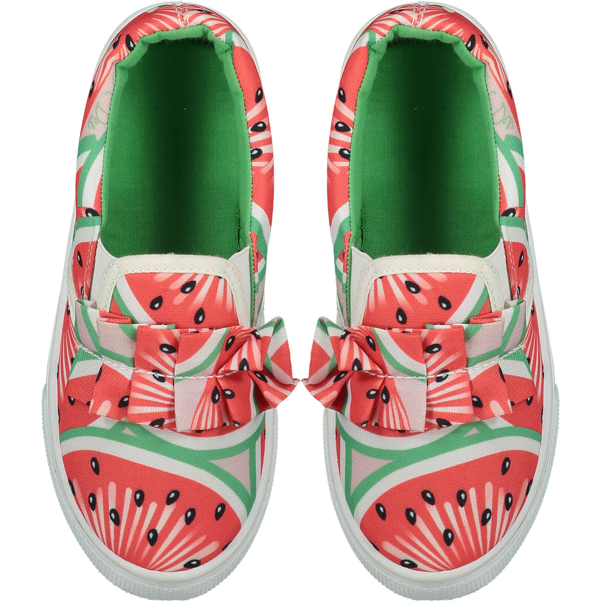 A Dee Frilly Watermelon Canvas Trainer 5102