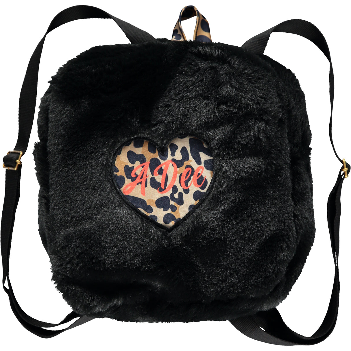 A Dee AW21 Tara Black Faux Fur Backpack 4924