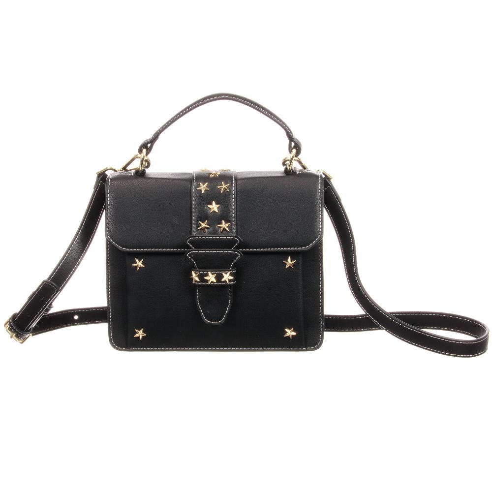 Elsy Black handbag with star studs