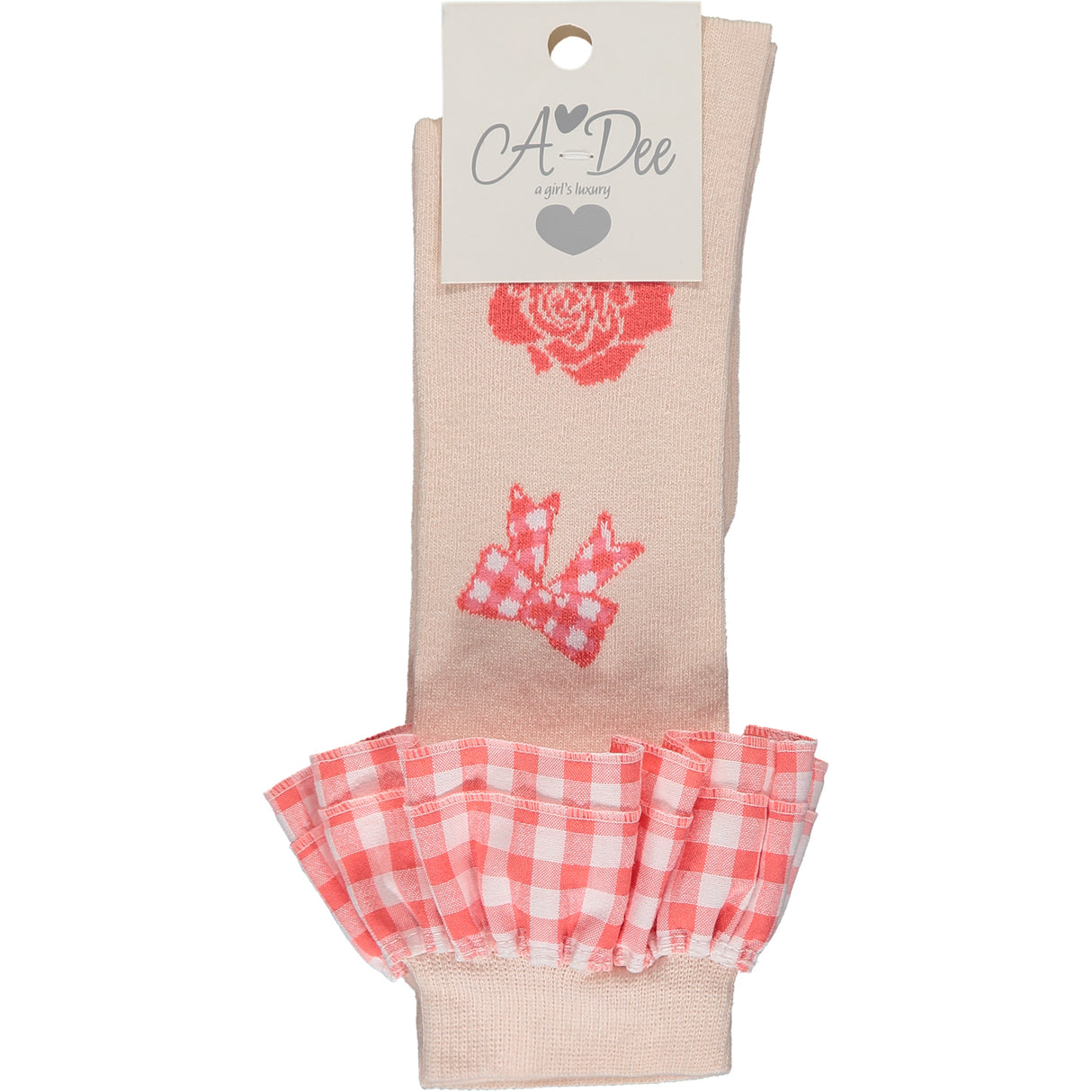 A Dee SS23 Yasmina Rose Print Knee Socks 4921