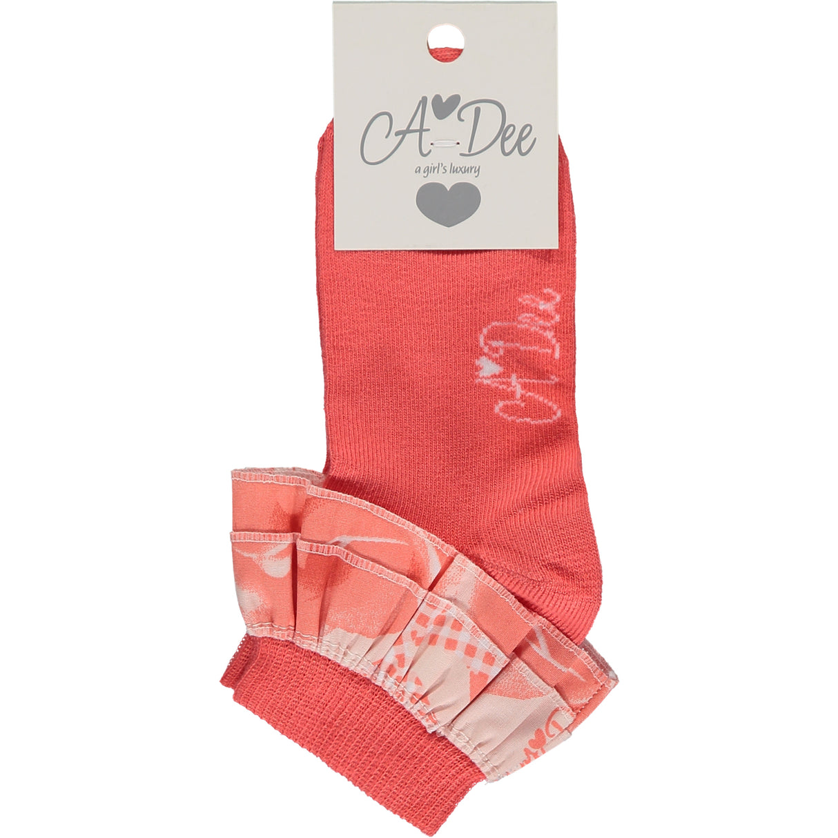A Dee Yumi Coral Frill Ankle Socks 4924