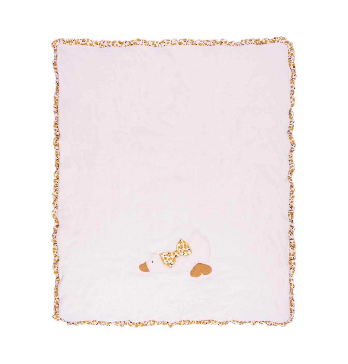 EMC Baby Girls Duck Velour Blanket 1208