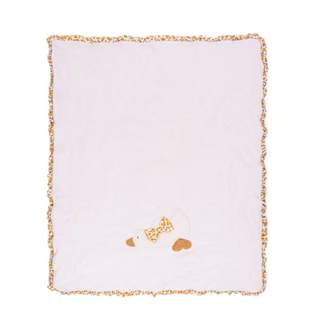 EMC Baby Girls Duck Velour Blanket 1208