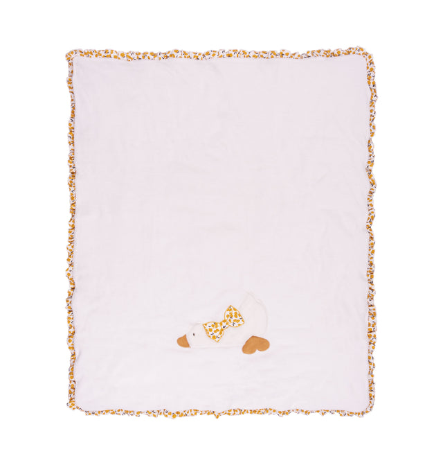 EMC Baby Girls Duck Velour Blanket 1208