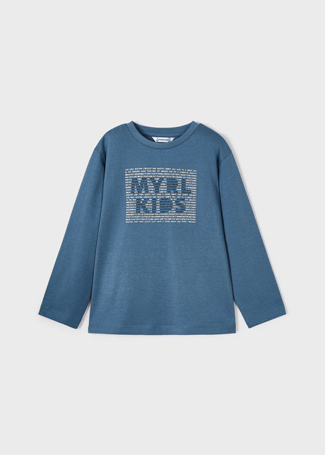 Mayoral Boy AW23 Stone Blue Long Sleeved Top 173