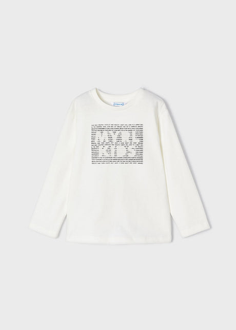 Mayoral Boy AW23 Cream Long Sleeved Top 173