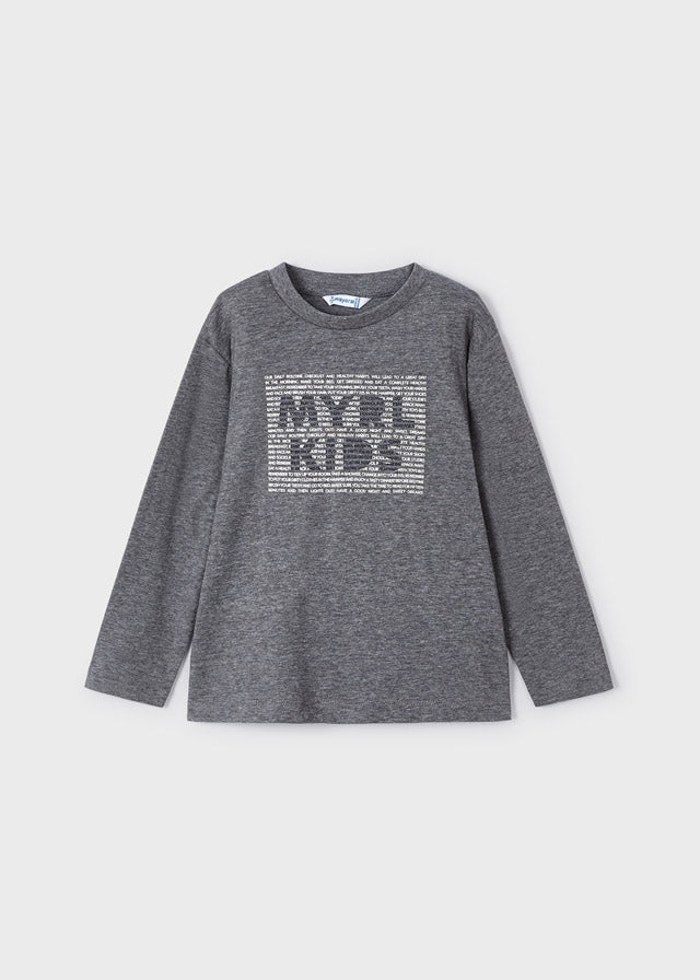 Mayoral Boy AW23 Grey Long Sleeved Top 173