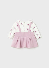 Mayoral Baby Girl Violet Dungaree Dress 2852